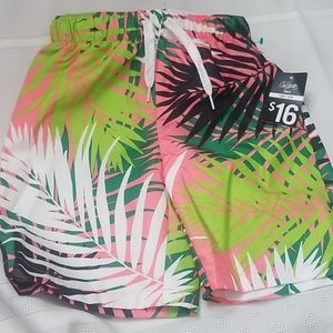 City Streets Toddler Swim Trunks - Coral Palm